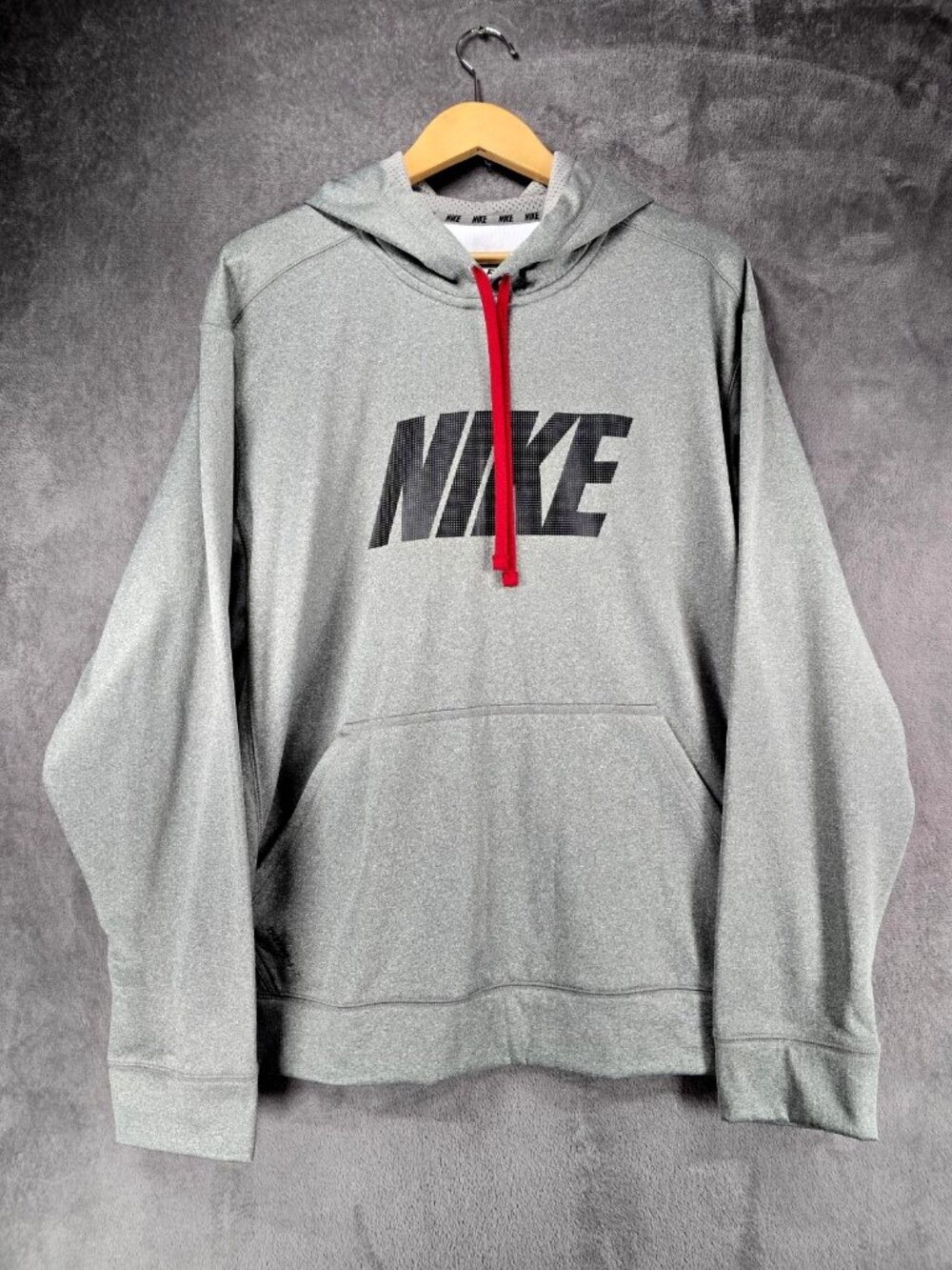Nike Hoodie Gray Therma Fit Pullover Sweater Sweatshirt Men's Size XL